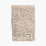 Natural Cotton Boucle Throw Blanket