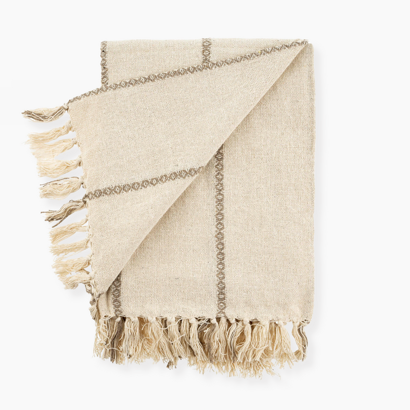 Woven Sand Stripe Throw Blanket