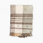 Brown & Ivory Indian Wool Throw Blanket