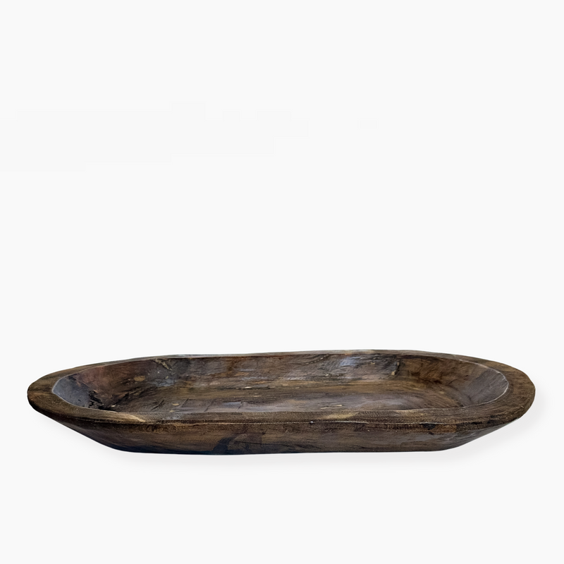 Vintage Wood Dough Bowl | Large