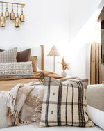 Ezra | Tan Brown Indian Wool Pillow Cover