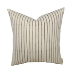 Austin | Brown Handblock Stripe Pillow Cover