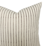 Austin | Brown Handblock Stripe Pillow Cover