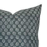Bailey | Navy Blue Floral Handblock Pillow Cover