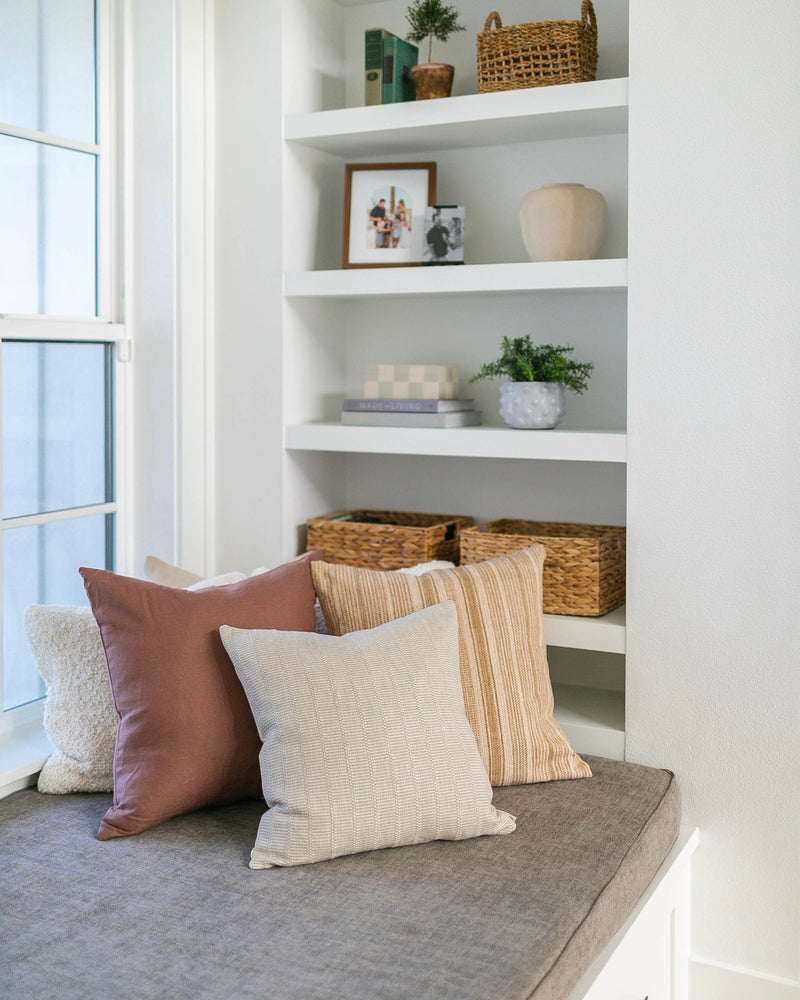 Gavin | Cognac Brown Linen Pillow Cover