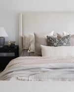 Willow | Deep Blue & Sage Floral Pillow Cover
