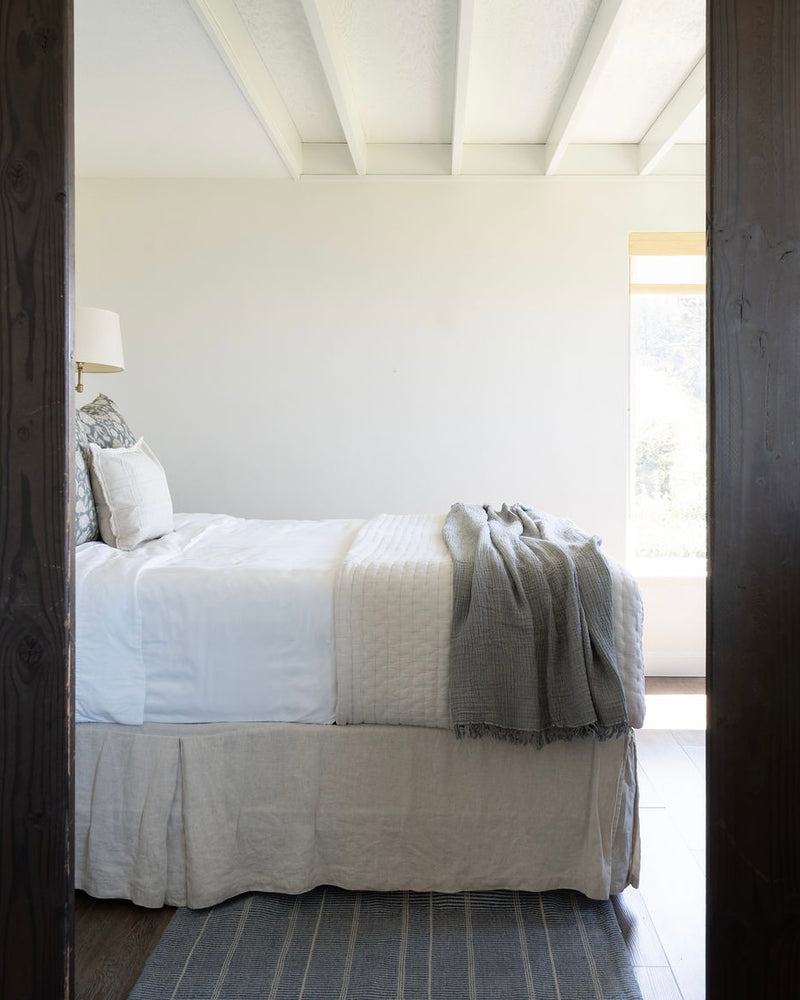 Charcoal Gray Muslin Throw Blanket