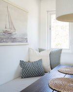 Teddy | Woven Cream Plaid Linen Pillow Cover