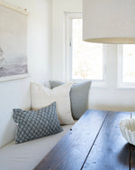 Bailey | Navy Blue Floral Handblock Pillow Cover
