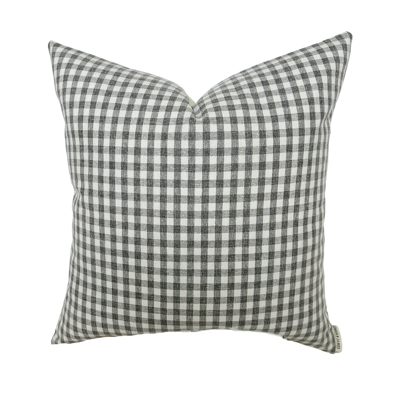 Dean | Dark Navy Gingham Pillow Cover