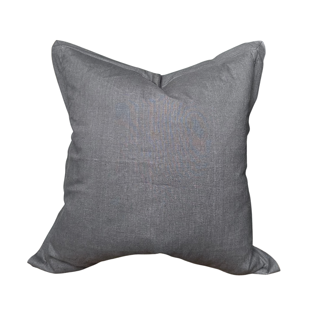 Gray pillow on a white background