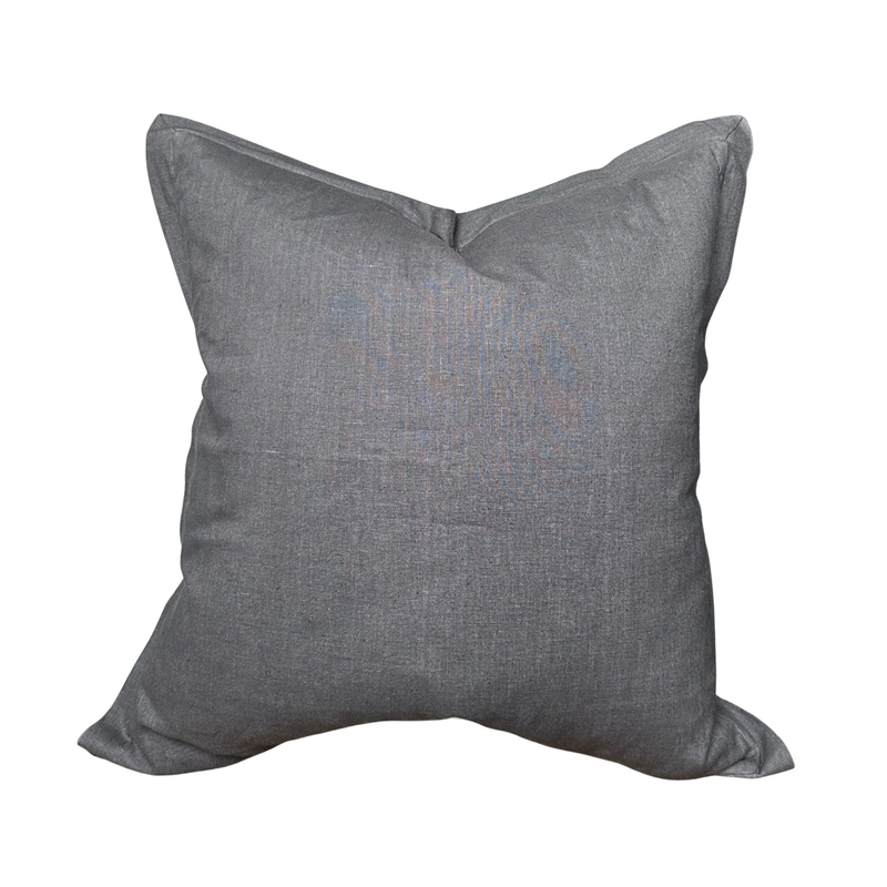 Gray pillow on a white background