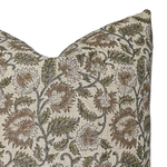 Decorative pillow with floral pattern on a white background