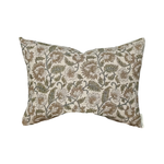 Decorative pillow with floral pattern on a white background