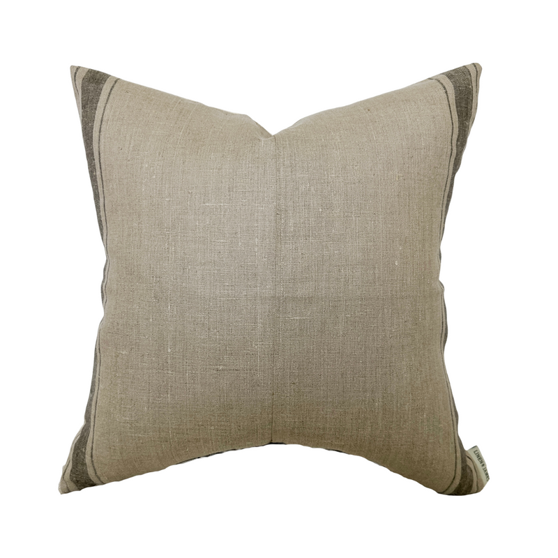 Charles | Euro Stripe Flax Linen Pillow Cover