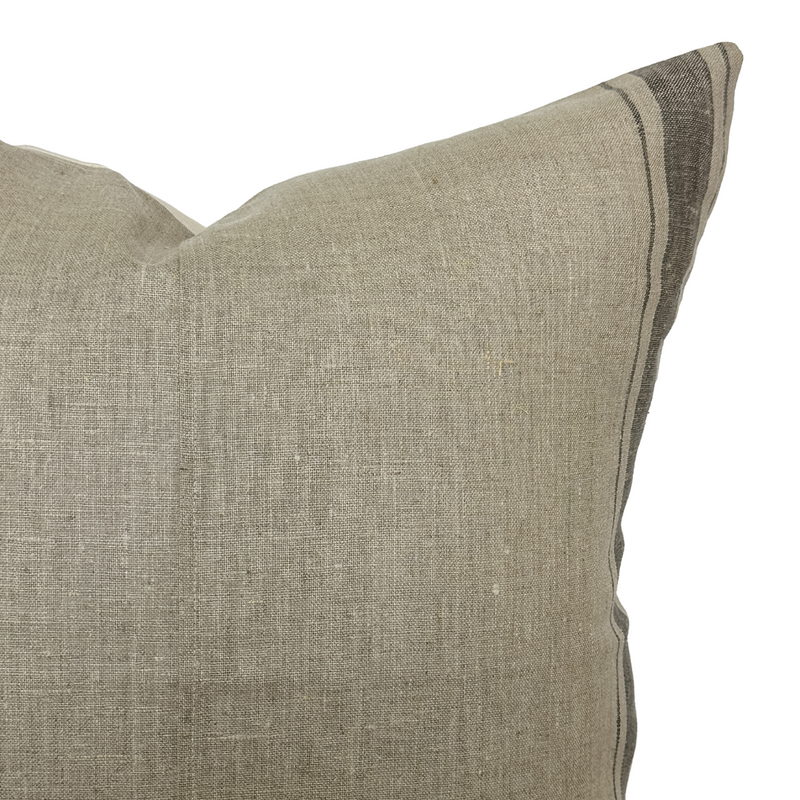 Charles | Euro Stripe Flax Linen Pillow Cover