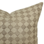 Dane | Brown Checkered Diamond Pillow Cover