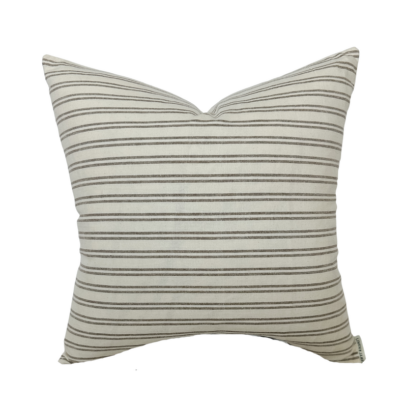 Hewitt | Ivory Brown Stripe Pillow Cover