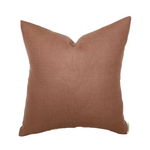Gavin | Cognac Brown Linen Pillow Cover
