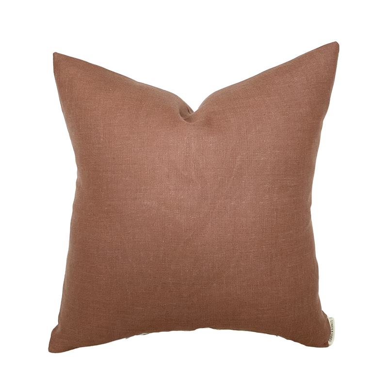 Gavin | Cognac Brown Linen Pillow Cover