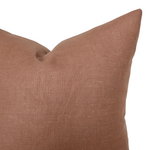 Gavin | Cognac Brown Linen Pillow Cover