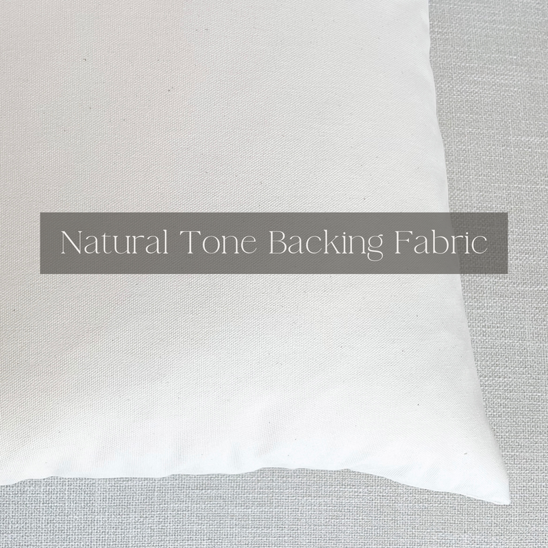 Drew | Natural Tan Floral Handblock Pillow Cover
