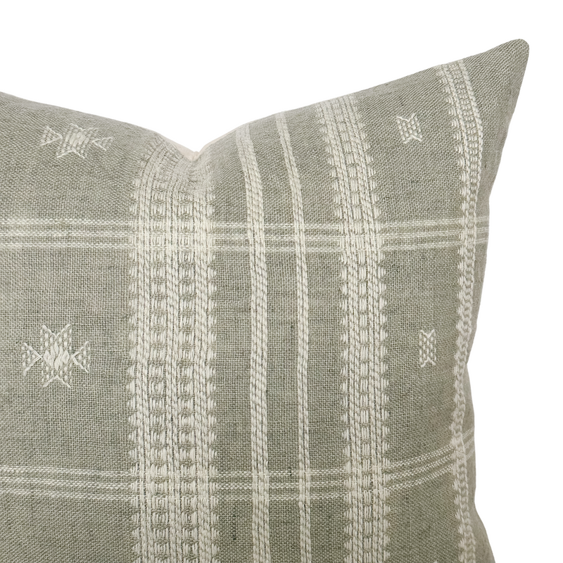 Shilo | Soft Gray Indian Wool Pillow Cover