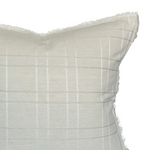 Teddy | Woven Cream Plaid Linen Pillow Cover