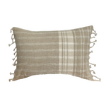Thelma | Tan Cream Linen Stripe Pillow Cover