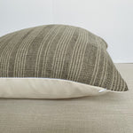 Davis | Olive Woven Stripe Pillow Cover