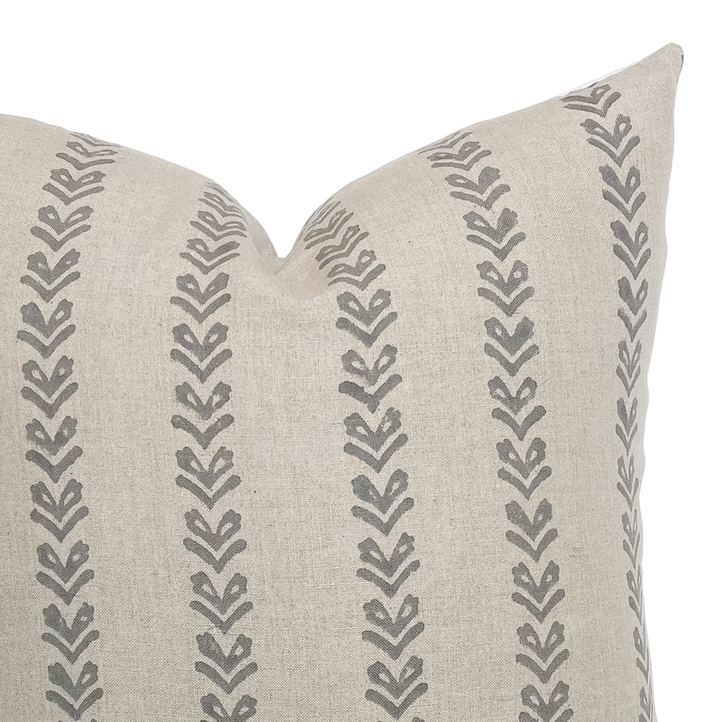 Eden | Flax Linen Handblock Pillow Cover