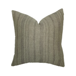 Davis | Olive Woven Stripe Pillow Cover