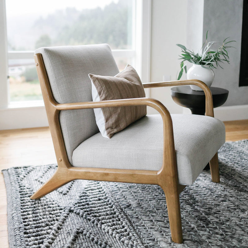 Clyde | Brown Woven Stripe Pillow Cover
