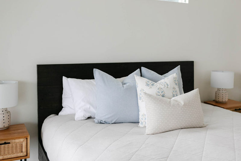 Isla | Flax Embroidered Dot Pillow Cover