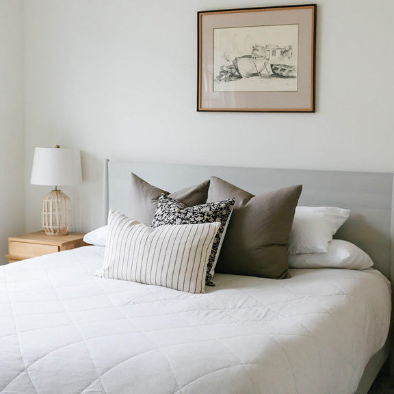 Walker | Natural Black Stripe Pillow Cover