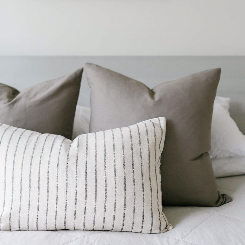 Walker | Natural Black Stripe Pillow Cover