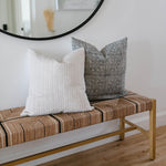 Sadie | Tan Cream Stripe Pillow Cover