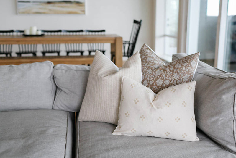 Gray and sales tan pillow covers