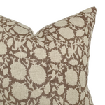 Madison | Dark Rose Floral Handblock Pillow Cover