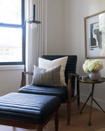Davis | Olive Woven Stripe Pillow Cover