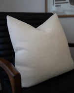 Mabel | Natural Woven Ivory Pillow Cover