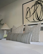 Davis | Olive Woven Stripe Pillow Cover