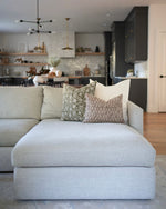 Sienna | Dark Olive Floral Handblock Pillow Cover
