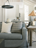 Rory | Woven Neutral Plaid Pillow Cover