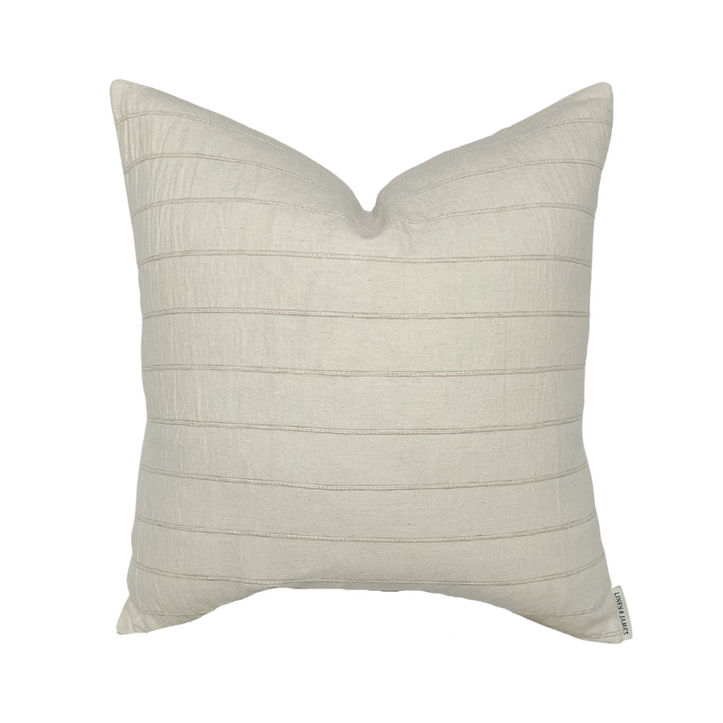 Sophia | Cream Stripe Pillow Cover