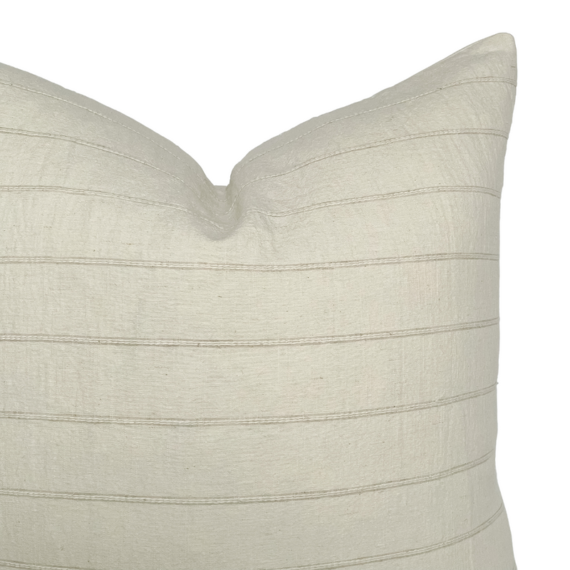 Sophia | Cream Stripe Pillow Cover