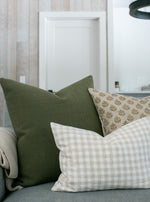 Wyatt | Woven Moss Green Pillow Cover