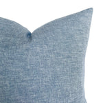Chambray Linen Pillow Cover | Solid Blue Indigo Chambray | Modern Coastal Farmhouse Home Decor | 18x18 | 20x20 | 22x22 | 12x20