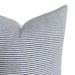 Dark Navy Linen Striped Pillow Cover | Ivory and Navy | Coastal Farmhouse Home Decor | 18x18 | 20x20 | 22x22 | 12x20