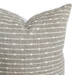 Oatmeal Woven Stripe Linen Check Pillow Cover | Basketweave Beige Ivory | Modern Farmhouse Home Decor | 18x18 | 20x20 | 22x22 | 24x24 |12x20